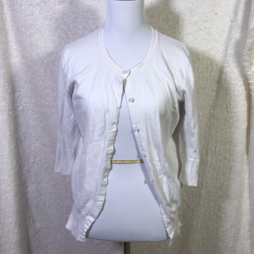 White cardigan